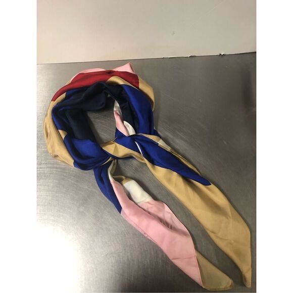 Lands’ End Women’s Pink and Blue Large Box Scarf / wrap cover up. - Picture 1 of 8